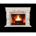 White marble fireplace italian fireplace Swan white simple indoor fireplace